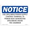 Signmission OSHA Notice Sign, 10" H, Rigid Plastic, Use Specimen Power Supply Control Terminal Sign, Landscape OS-NS-P-1014-L-18811 - alternate 1
